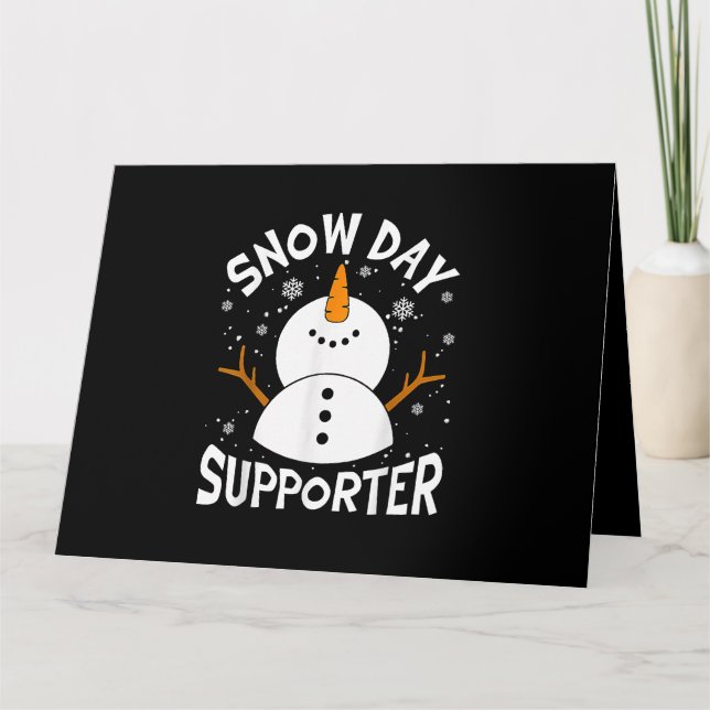 Snow Day Supporter Snowflake Funny Teacher Christi Karte (Vorderseite)