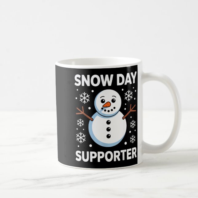 Snow Day Suprter Snow Snowflake Snowman Winter Tea Kaffeetasse (Rechts)