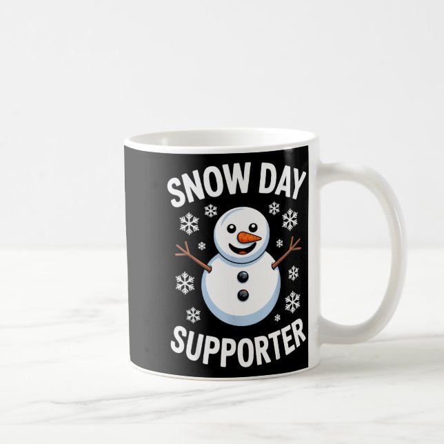 Snow Day Suprter Snow Snowflake Snowman Winter Tea Kaffeetasse (Rechts)