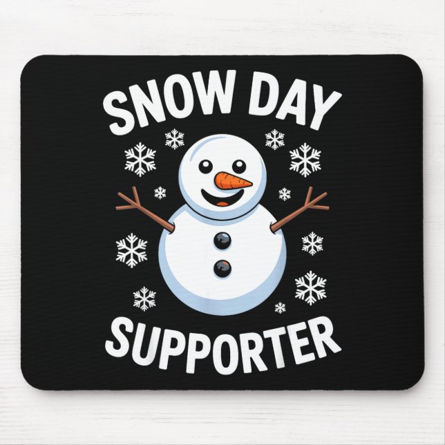 Snow Day Suprter Snow Snowflake Snowman Winter Tea Mousepad (Vorne)