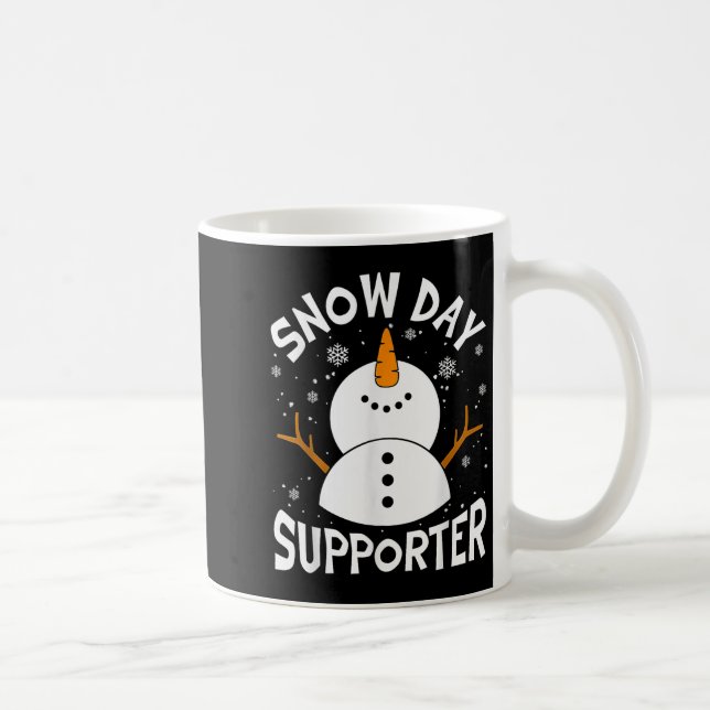 Snow Day Suprter Snowflake Funny Teacher Christmas Kaffeetasse (Rechts)