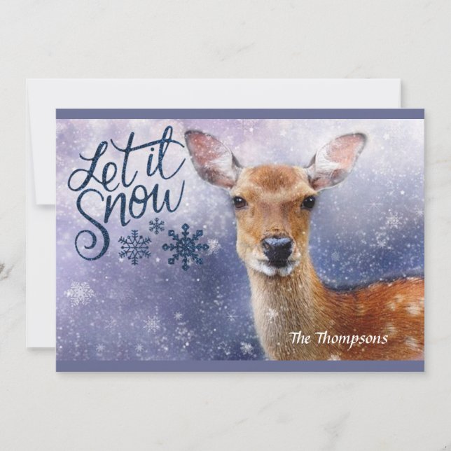 Snow Deer - Frohe Weihnachten - Weihnachten Gruß (Vorderseite)
