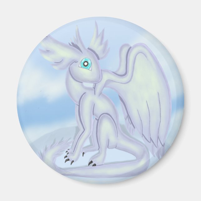 Snow Dragon Magnet (Vorne)