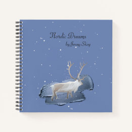 Snow Elk Dusty Blue Notizbuch
