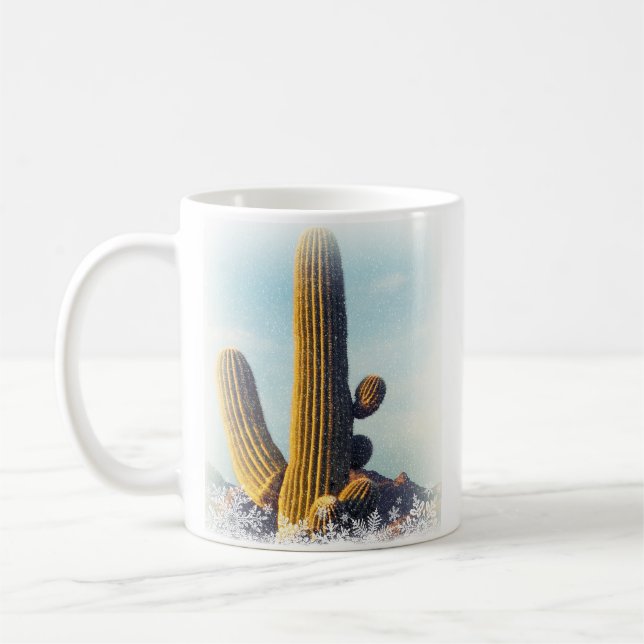 Snow Falling auf Saguaro Tasse (Links)