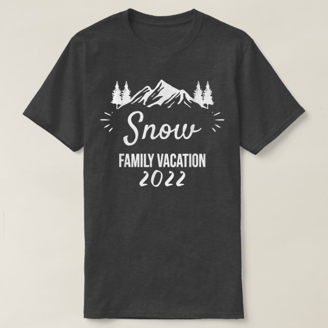 SNOW Family Vacation Camping Gruppe Wandern Reiten T-Shirt (Design vorne)