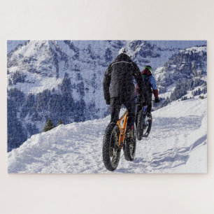 Snow Fatbikes Mountainbikes Rad fahren Puzzle