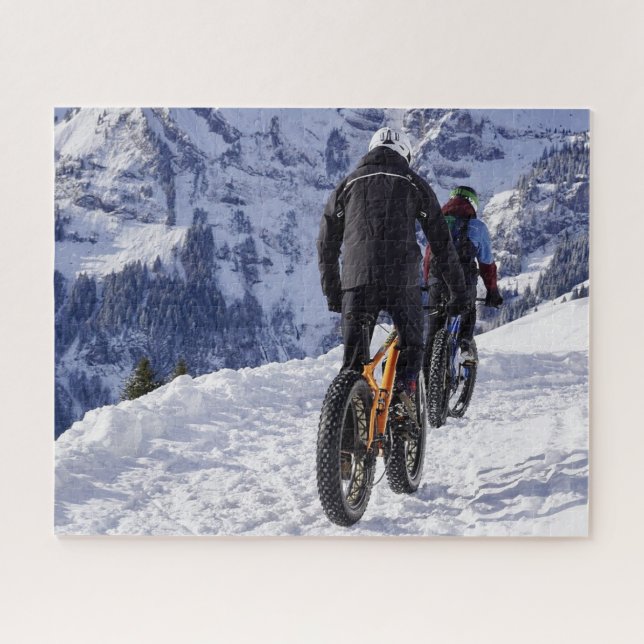 Snow Fatbikes Mountainbikes Rad fahren Puzzle (Horizontal)
