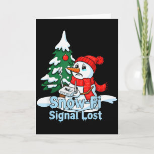 Snow-fi-Signal verloren lustiger Schneemann Weihna Karte