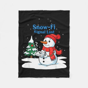Snow-fi Signal verloren lustiger Weihnachtsmann Sc Fleecedecke