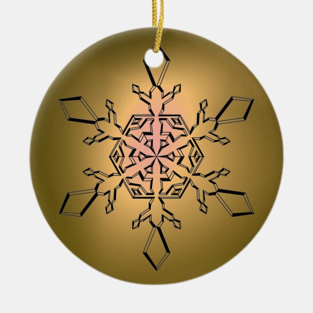 SNOW FLAKE GEM KERAMIKORNAMENT (Vorne)