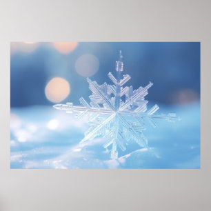 Snow Flake Nature Serene Ruhe Poster