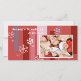 Snow Flake Weihnachts-Fotokarte Feiertagskarte