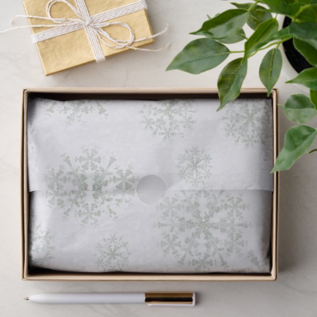 Snow Flakes White Seidenpapier (Geschenk)