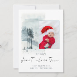 Snow Forest Foto Baby 1. Weihnachtskarte