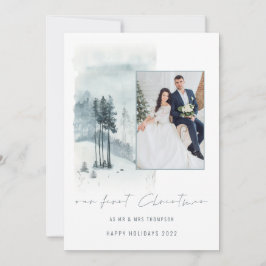 Snow Forest Wedding Foto 1. Verheiratete Weihnacht