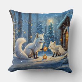 Snow Fox Holiday Design von Rich AMeN Gill Kissen