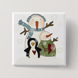 Snow Friends T - Shirt und Geschenke Button