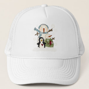 Snow Friends T - Shirt und Geschenke Truckerkappe