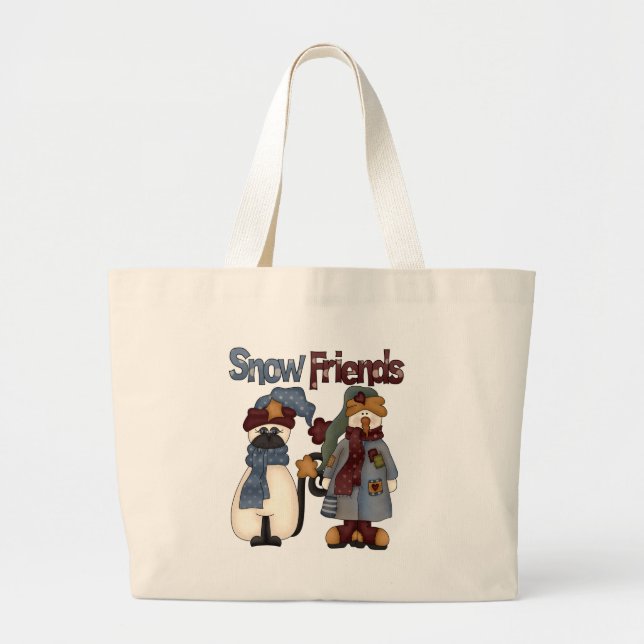 Snow Friends Tshirts und Geschenke Jumbo Stoffbeutel (Vorne)