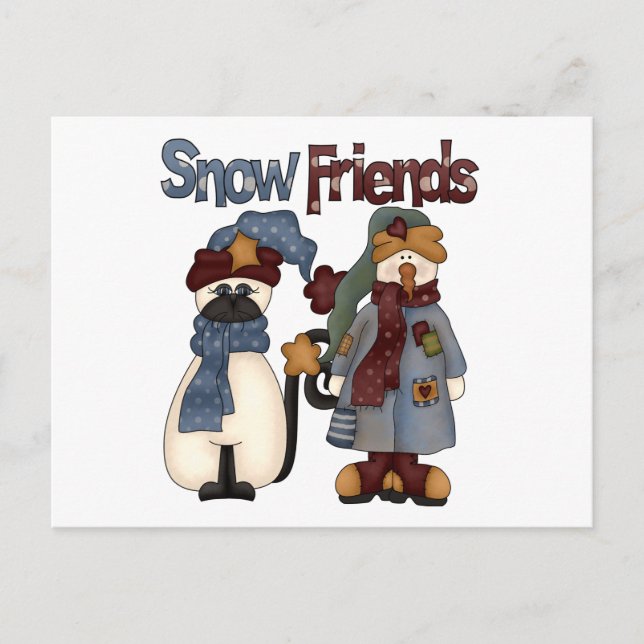 Snow Friends Tshirts und Geschenke Postkarte (Vorderseite)