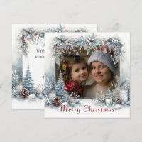 Snow Frohe Weihnachten Wasserfarbe Foto