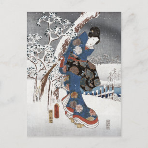 Snow Geisha Postcard II Postkarte
