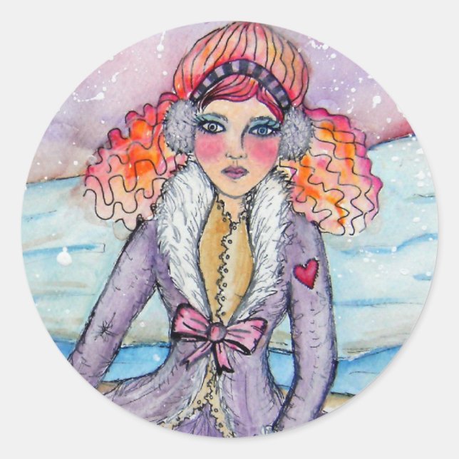 Snow Girl Sticker (Vorderseite)