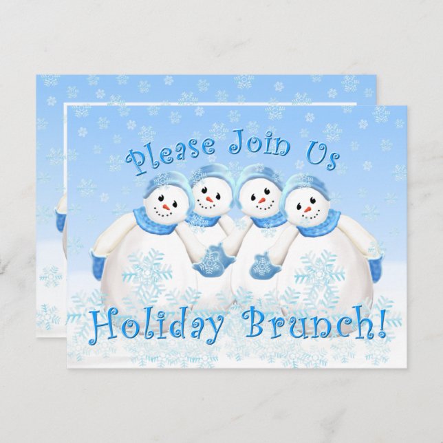 Snow Girls Holiday Brunch Einladungen (Vorne/Hinten)