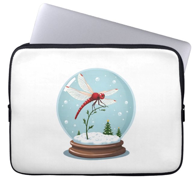 Snow Globe Dragonfly Laptopschutzhülle (Vorderseite)