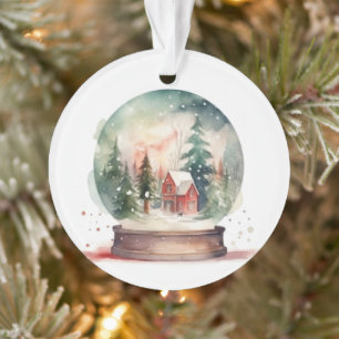 Snow Globe Glass Ball Winter Wunderland Weihnachte Ornament
