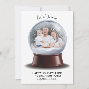 Snow Globe Holiday Card Snow It Snow 2021 Einladung