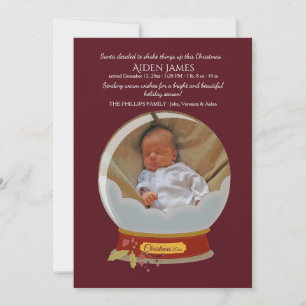 Snow Globe Holiday Foto Card Feiertagskarte