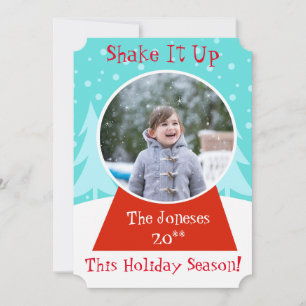 Snow Globe Holiday Foto Card Feiertagskarte