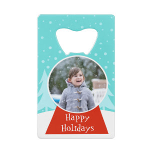 Snow Globe Holiday Foto Flasche Opener Kreditkarten Flaschenöffner