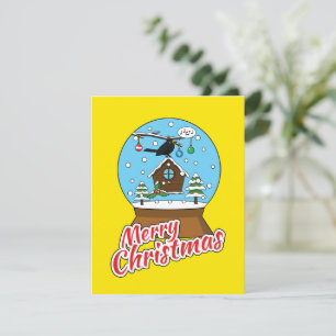 Snow Globe mit Blackbird singen Feiertagskarte