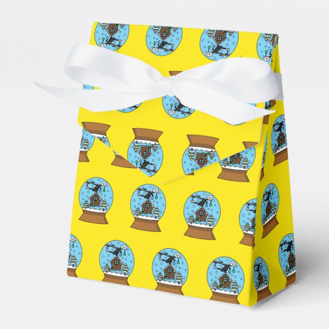 Snow Globe mit Blackbird singen Geschenkschachtel (Vorderseite)