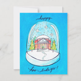 Snow Globe UVA Rotunda Mitteilungskarte