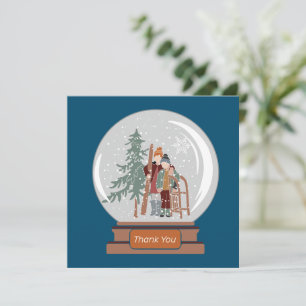 Snow Globe Weihnachten Danke