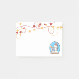 Snow Globe Weihnachts-Pinguin Post-It-Notes Post-it Klebezettel