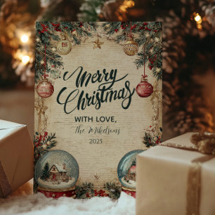 Snow Globe Wonderland Weihland Feiertagskarte