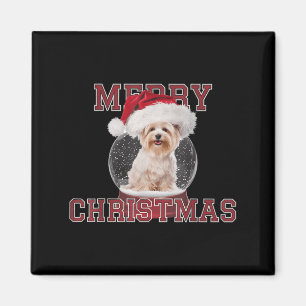 Snow Globe Xmas Maltese Hund Weihnachten Magnet