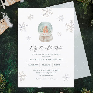 Snow Globes Winter Wonderland Winter Baby Dusche Einladung