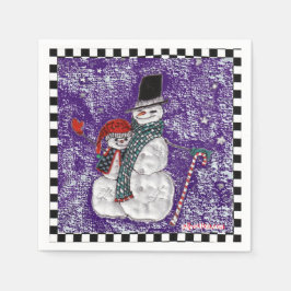 Snow Greetings Paper Napkins Serviette