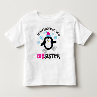 Snow Happy to be a Big Sister Kleinkind T-shirt