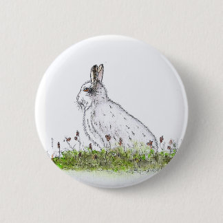 Snow Hare Button
