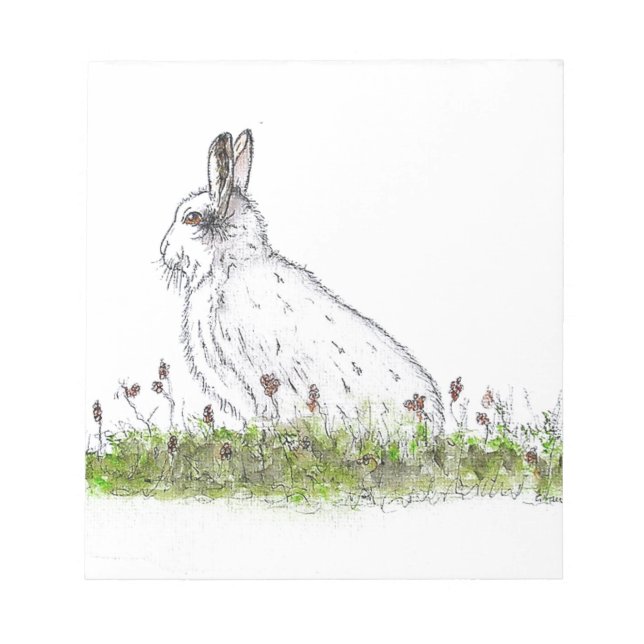 Snow Hare Notizblock (Vorderseite)