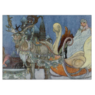 Snow Ice Queen Russian Princess Rentier Schneidebrett