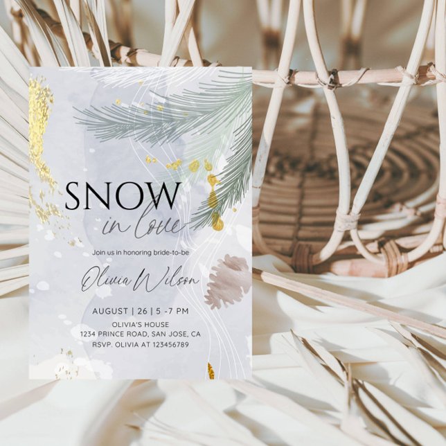 Snow in Love Winter Bridal Shower - Elegant Frost  Einladung (Von Creator hochgeladen)