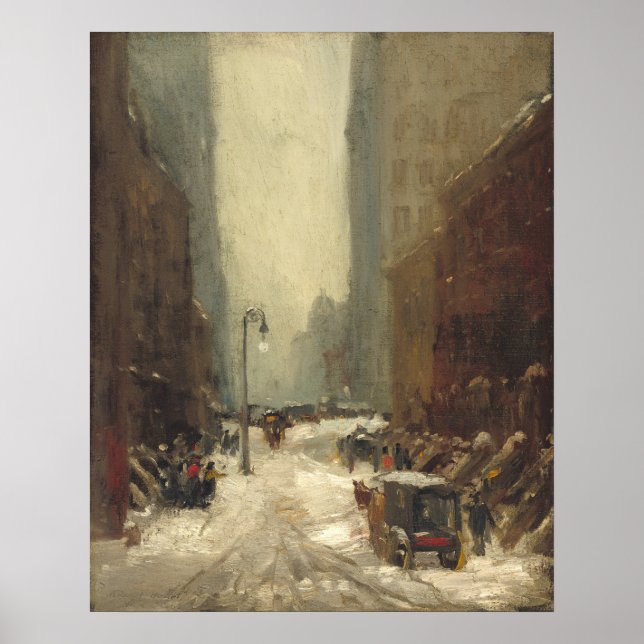 Snow in New York - Robert Henri Fine Art Poster (Vorne)